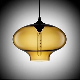 Retro Creative Single Head Glass Pendant Lamp Cafe In The Goldfish Bowl