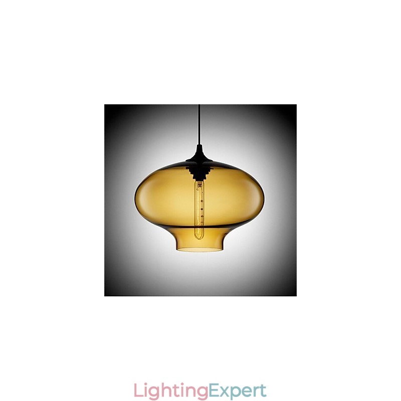 Retro Creative Single Head Glass Pendant Lamp Cafe In The Goldfish Bowl