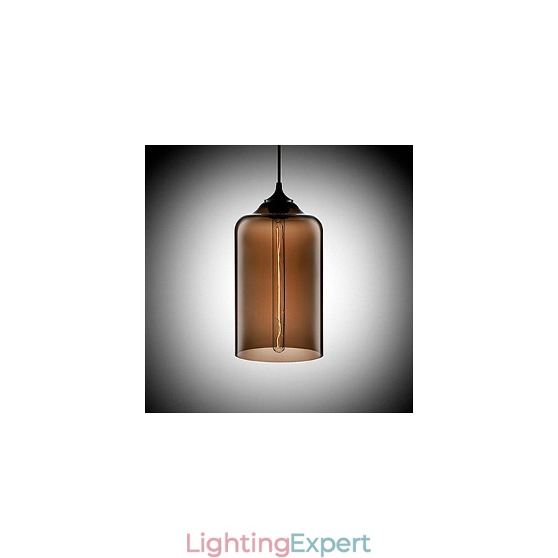 Bottle Design Pendant 1 Light Concise Iron Painting