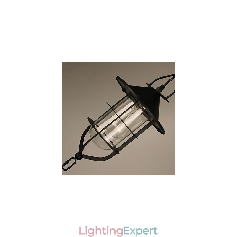 Retro Mini Style Painting Metal Pendant Light