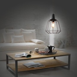 Rustic Lodge Retro Country Mini Style Painting Metal Pendant Light Garage