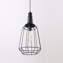 Rustic Lodge Retro Country Mini Style Painting Metal Pendant Light Garage