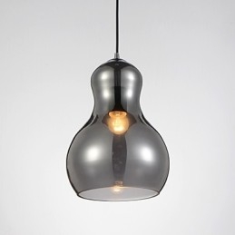 Gourd shaped Pendant Lamp 1 Light Modern Simplicity Golden Chrome Rose Gold Amber Smoky Gray Glass &Carbon Steel