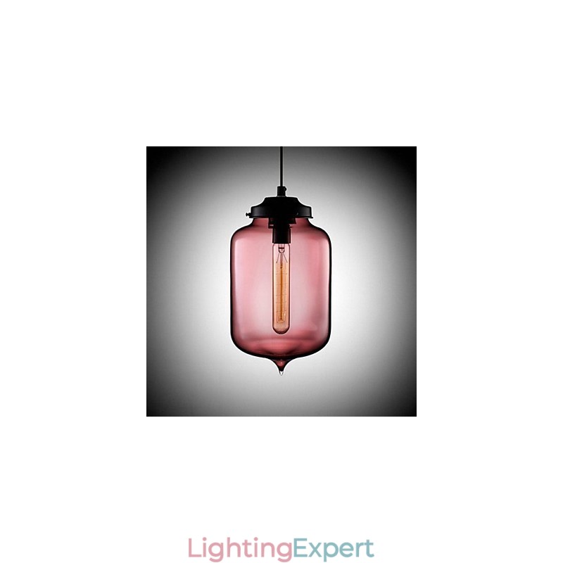 Bottle Design Pendant 1 Light Minimalist Iron Painting