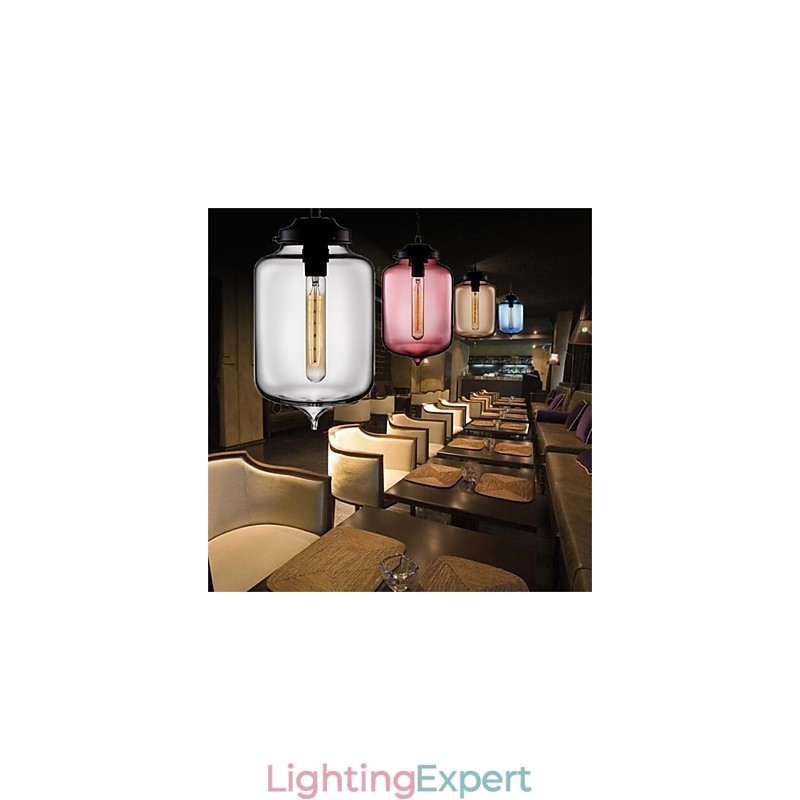 Retro Creative Single Head Glass Pendant Lamp Cafe In The Goldfish Bowl