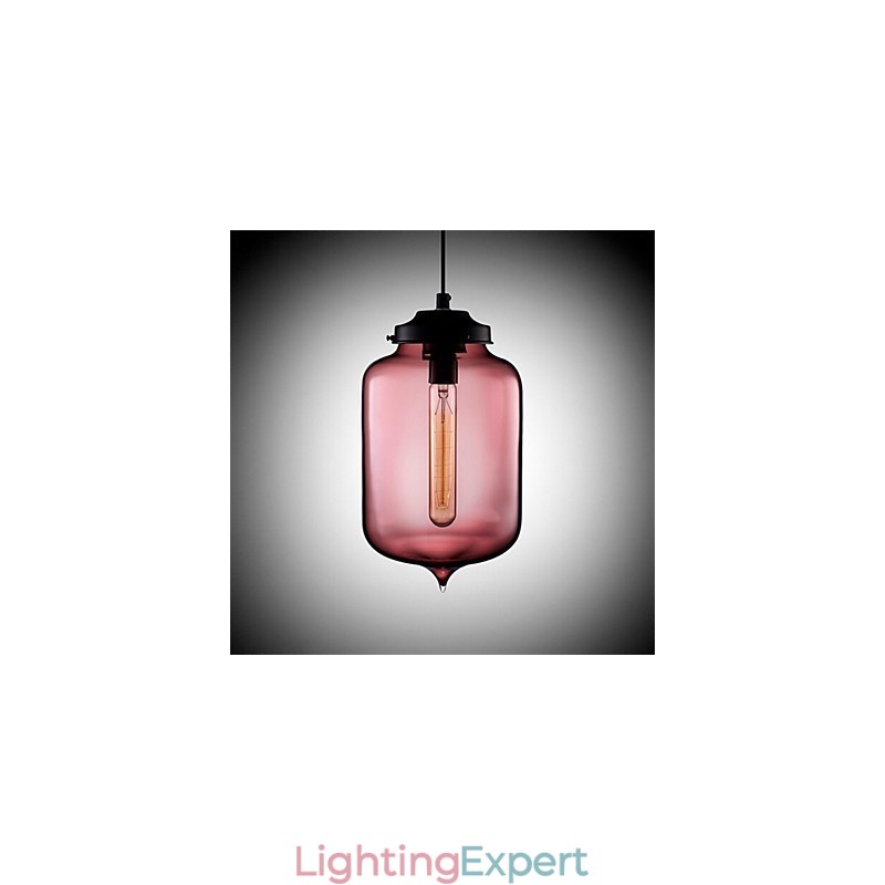 Retro Creative Single Head Glass Pendant Lamp Cafe In The Goldfish Bowl