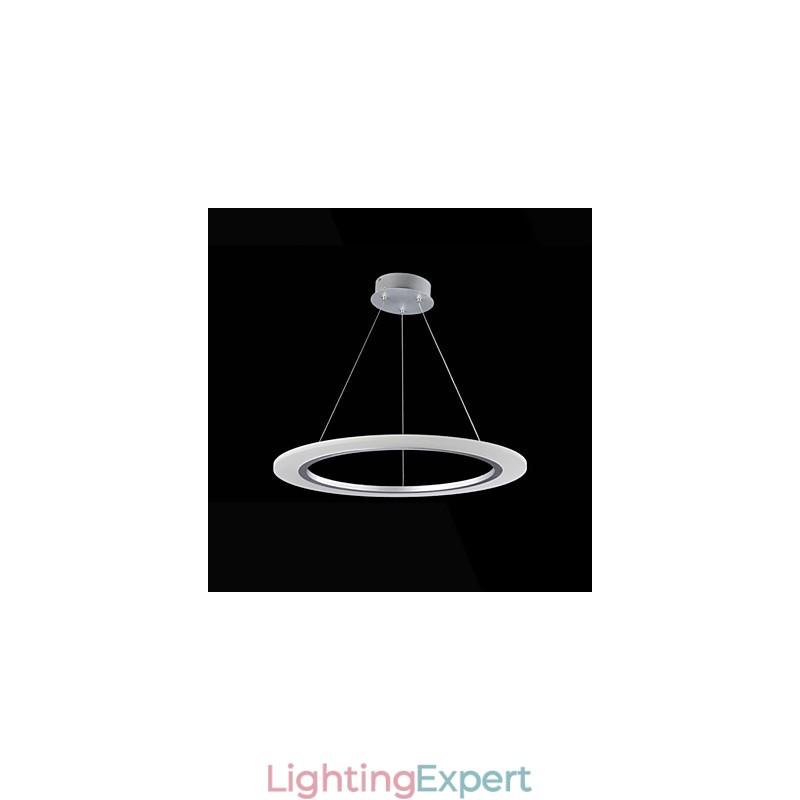 Pendant Light Round Ceiling Chandelier Milky Acrylic Ceiling Lamps with Single Ring