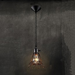 American Country Industrial Wind Lamp Retro Small Chandelier Iron Cage