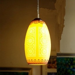 Retro Ceramic lamp lamp Stairs Blue Single Head Chandelier Creative
