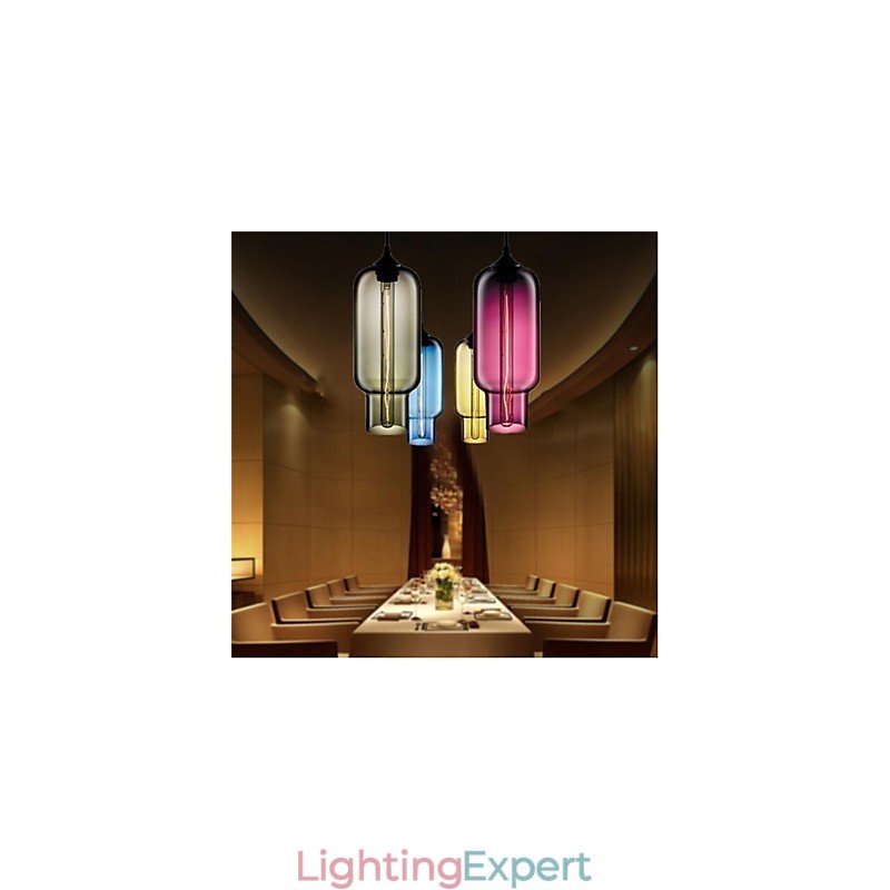 Retro Creative Single Head Glass Pendant Lamp Cafe In The Goldfish Bowl