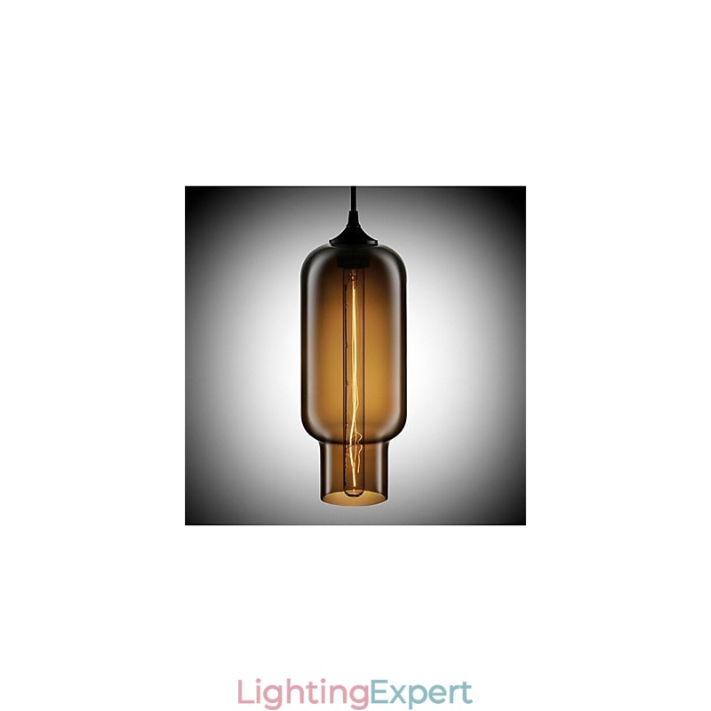 Retro Creative Single Head Glass Pendant Lamp Cafe In The Goldfish Bowl