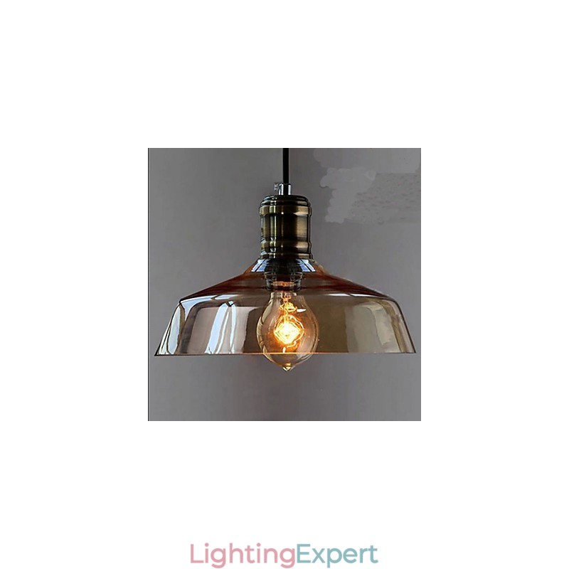 Simple Retro Industrial Glass Pendant Lamp