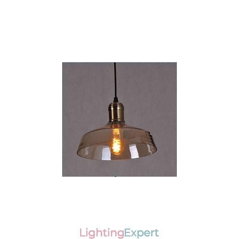 Simple Retro Industrial Glass Pendant Lamp