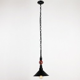 Water Pipe Retro Plating 1 Light Painting Pendant