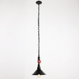 Water Pipe Retro Plating 1 Light Painting Pendant