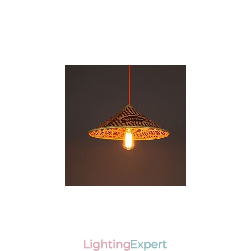 Bamboo Hat Chandelier Chandelier Lamp Fish People Hats