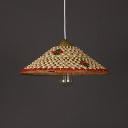 Coffee Bamboo Hats Hat Chandelier Lamp