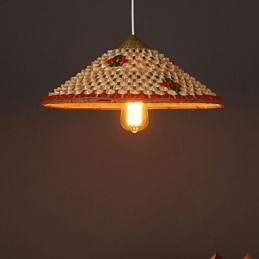 Coffee Bamboo Hats Hat Chandelier Lamp