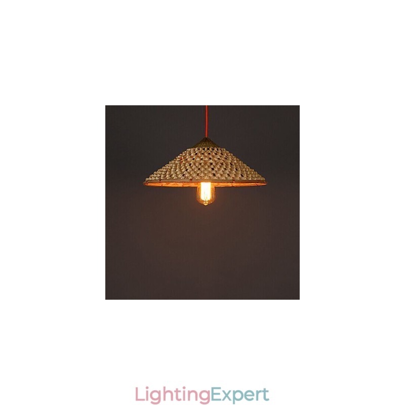 Vintage Farm Straw Bamboo Chandelier Chandelier Chandelier