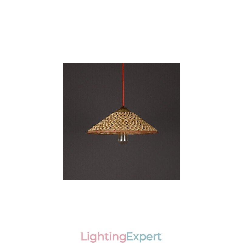 Vintage Farm Straw Bamboo Chandelier Chandelier Chandelier