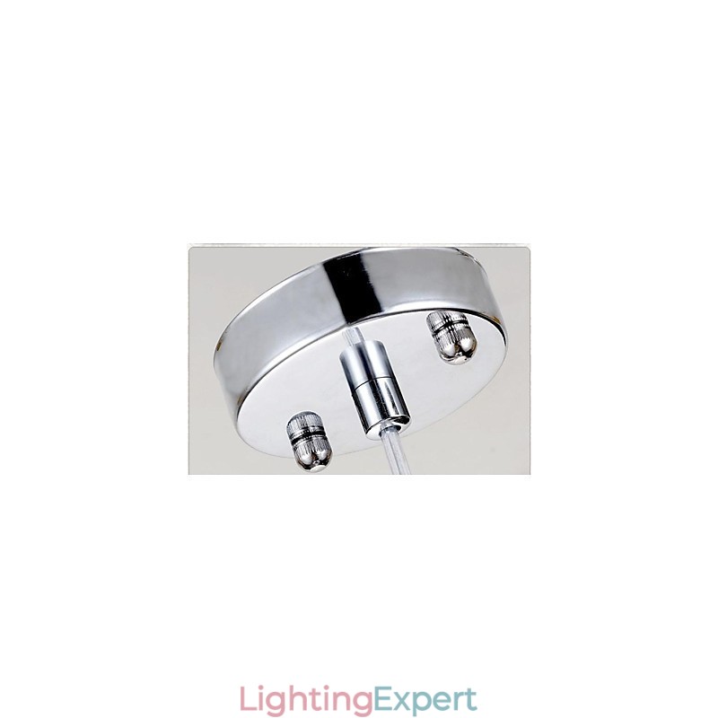 Modern Contemporary Chrome Metal Pendant Light