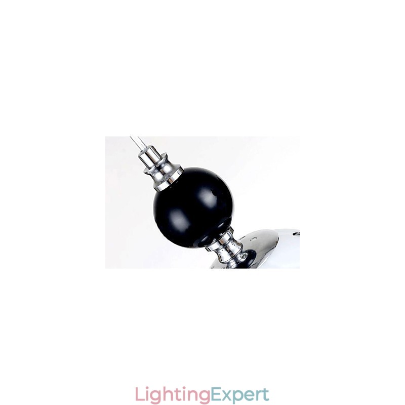 Modern Contemporary Chrome Metal Pendant Light