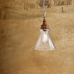 Wood Grain Crystal Droplight Cafe Lighting Lamps And Lanterns