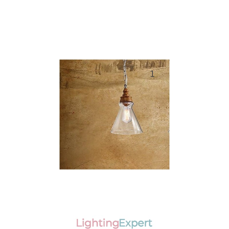 Wood Grain Crystal Droplight Cafe Lighting Lamps And Lanterns