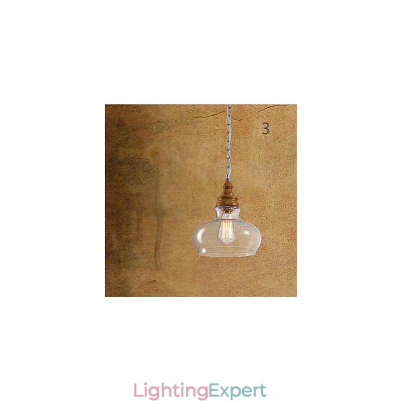 Wood Grain Crystal Droplight Cafe Lighting Lamps And Lanterns