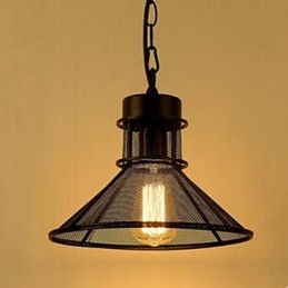 American Cafe Terrace Fashion Black Umbrella Grid Droplight