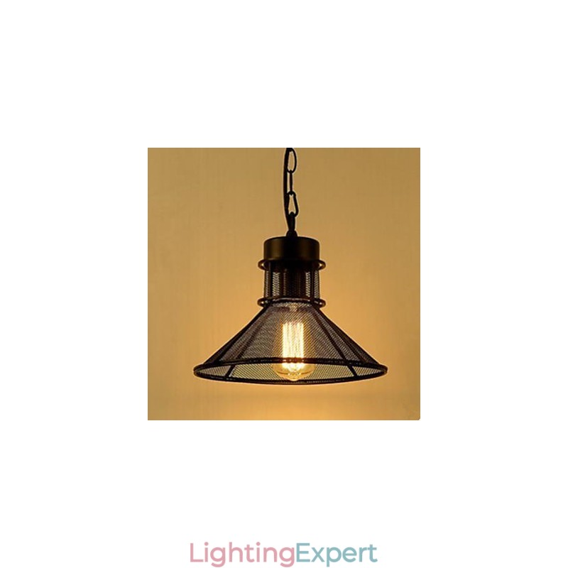 American Cafe Terrace Fashion Black Umbrella Grid Droplight