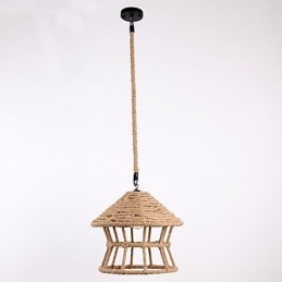 Rope 1 Light Pendant Light Contemporary Country