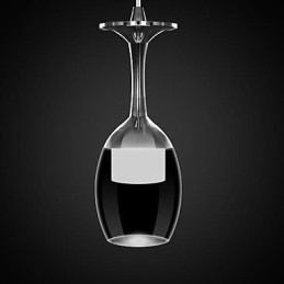 Modern Contemporary Chrome Metal Pendant Light