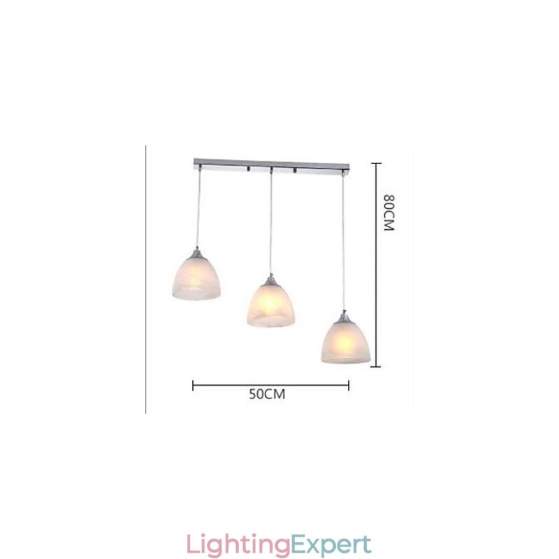 Modern Wine Cup Oblong Canopy Pendant Light with Three Light