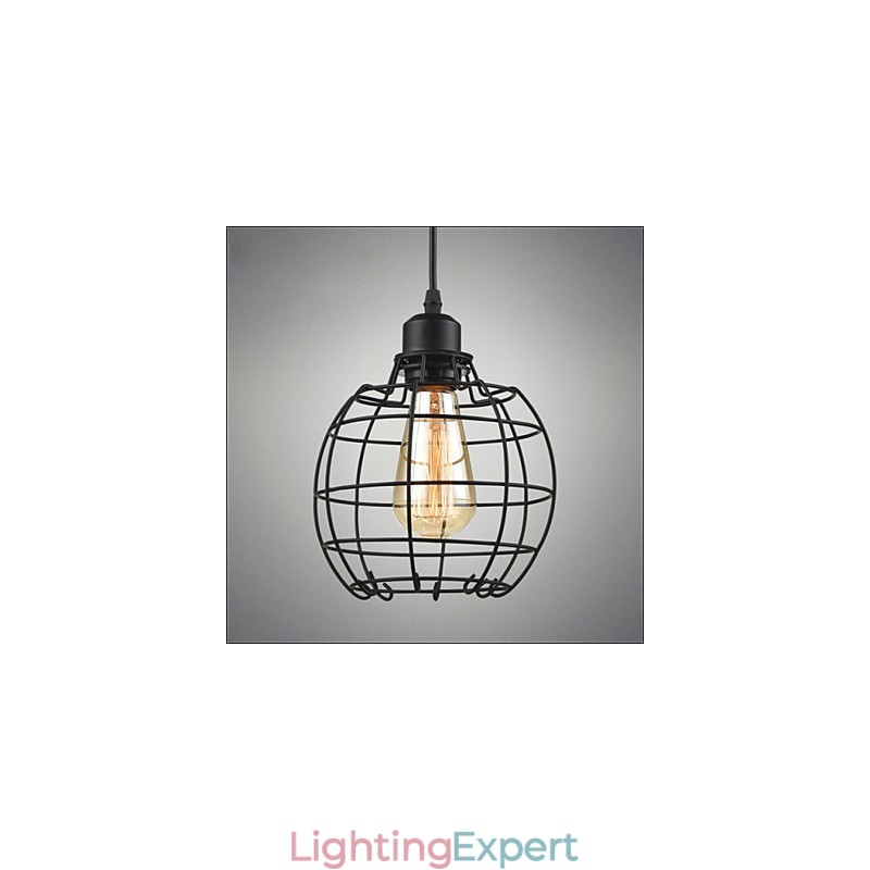 Edison Pendant Light Chandelier Wire Cage Hanging Ceiling Lampshade