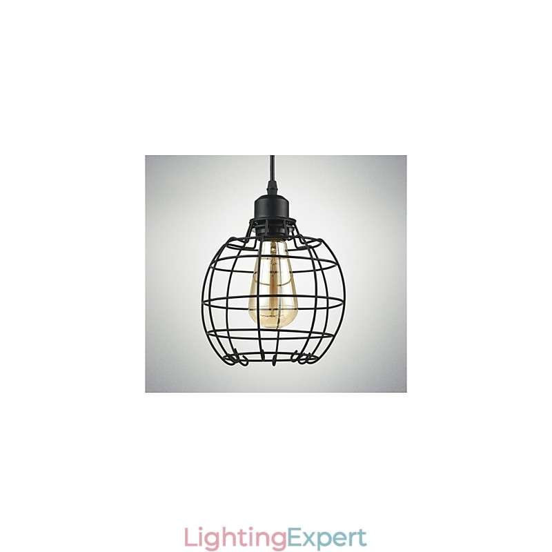 Edison Pendant Light Chandelier Wire Cage Hanging Ceiling Lampshade
