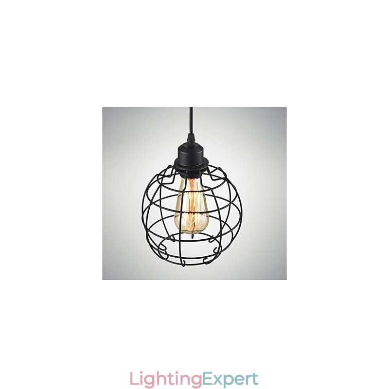 Edison Pendant Light Chandelier Wire Cage Hanging Ceiling Lampshade