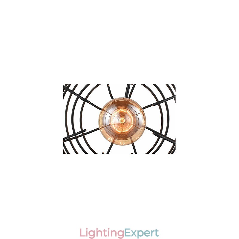 Edison Pendant Light Chandelier Wire Cage Hanging Ceiling Lampshade