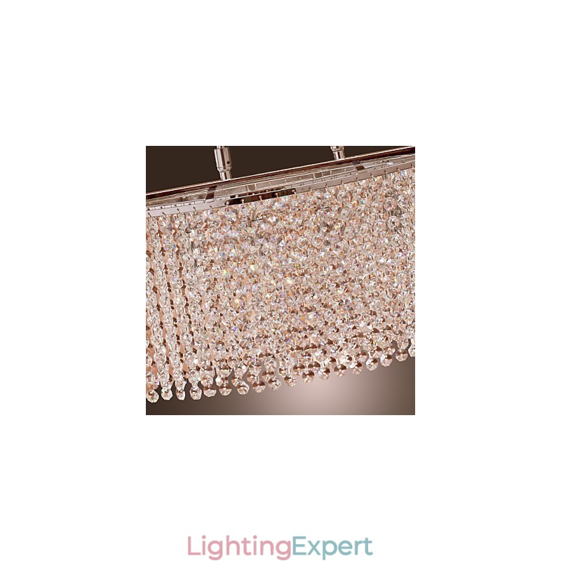 Modern Contemporary Crystal Electroplated Pendant Light