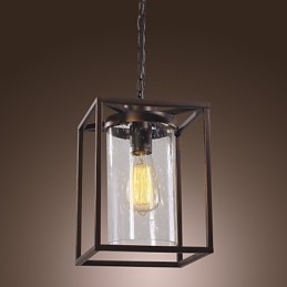 Traditional Classic Vintage Lantern Mini Style Electroplated Pendant Light Dining
