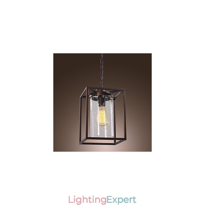 Traditional Classic Vintage Lantern Mini Style Electroplated Pendant Light Dining