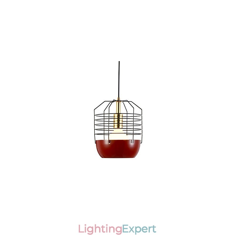 Mini Artistic Spider Web Pendant Lamp 1 Light Mordern Simplicity Finish Black White Green Red Carbon Steel Droplight