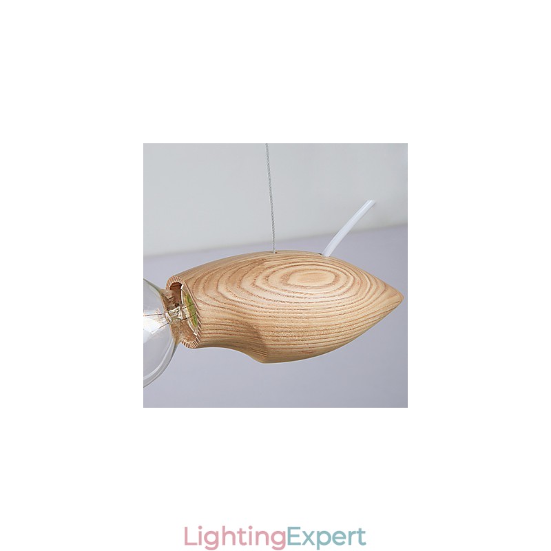 Artistic Individuality Creative Contracted Restoring Ancient Ways Of Wood Bees Droplight Lamp