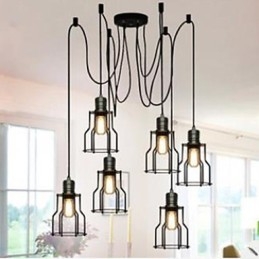 American Country Industrial Individuality Creative Sitting Six small Hob Head Droplight