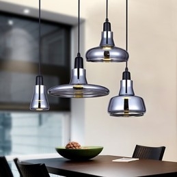 European Contracted Creative Nordic Design Shadow Glass Chandelier Lamp Light