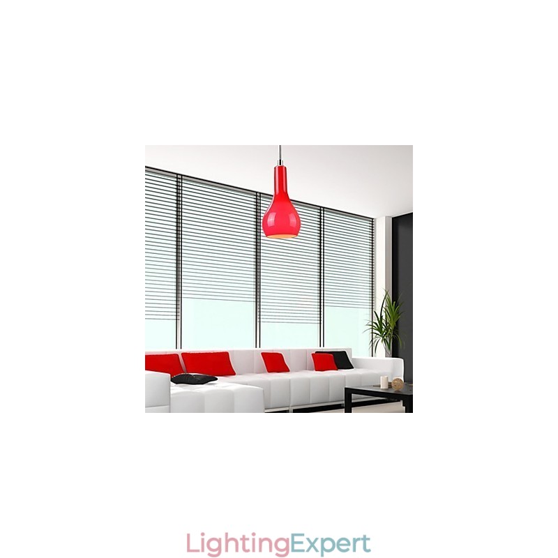 Modern Contemporary Mini Style Chrome Metal Pendant Light