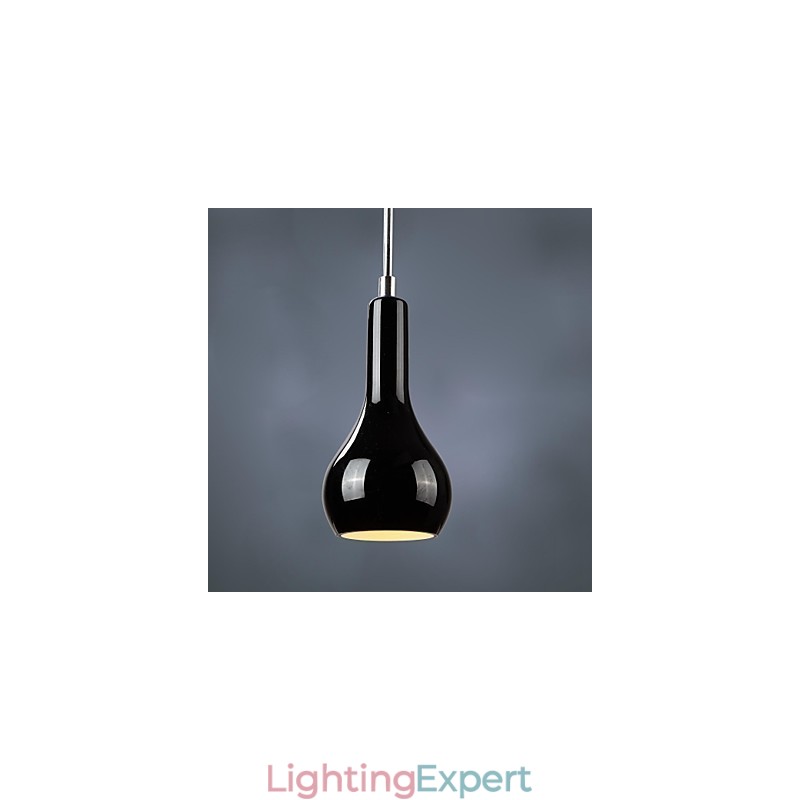 Modern Contemporary Mini Style Chrome Metal Pendant Light