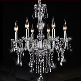 6 Arms Vintage Luxury Lighting K9 Crystal Chandelier Ceiling Pendant Light