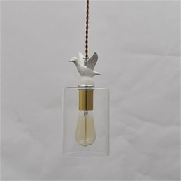 Creative bird Glass Chandelier Pendant Light with Glass Shade