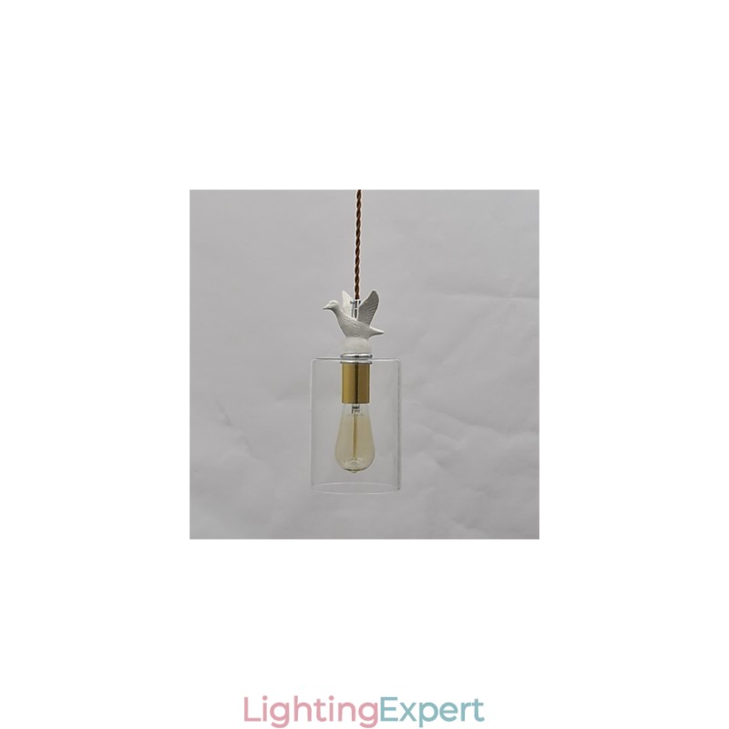 Creative bird Glass Chandelier Pendant Light with Glass Shade